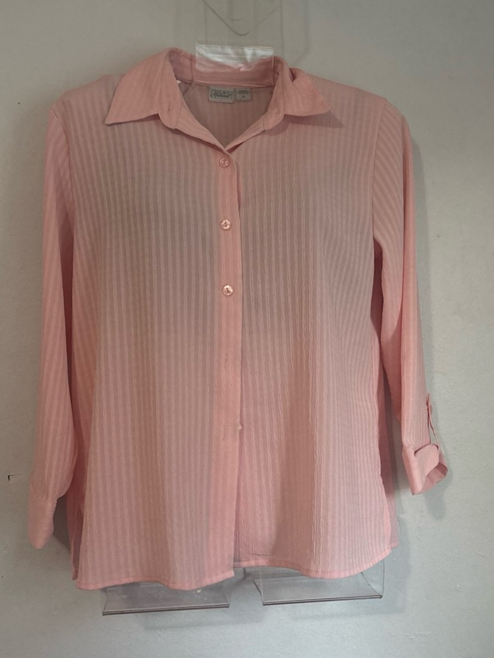 Light Pink Women's Button-Up Blouse